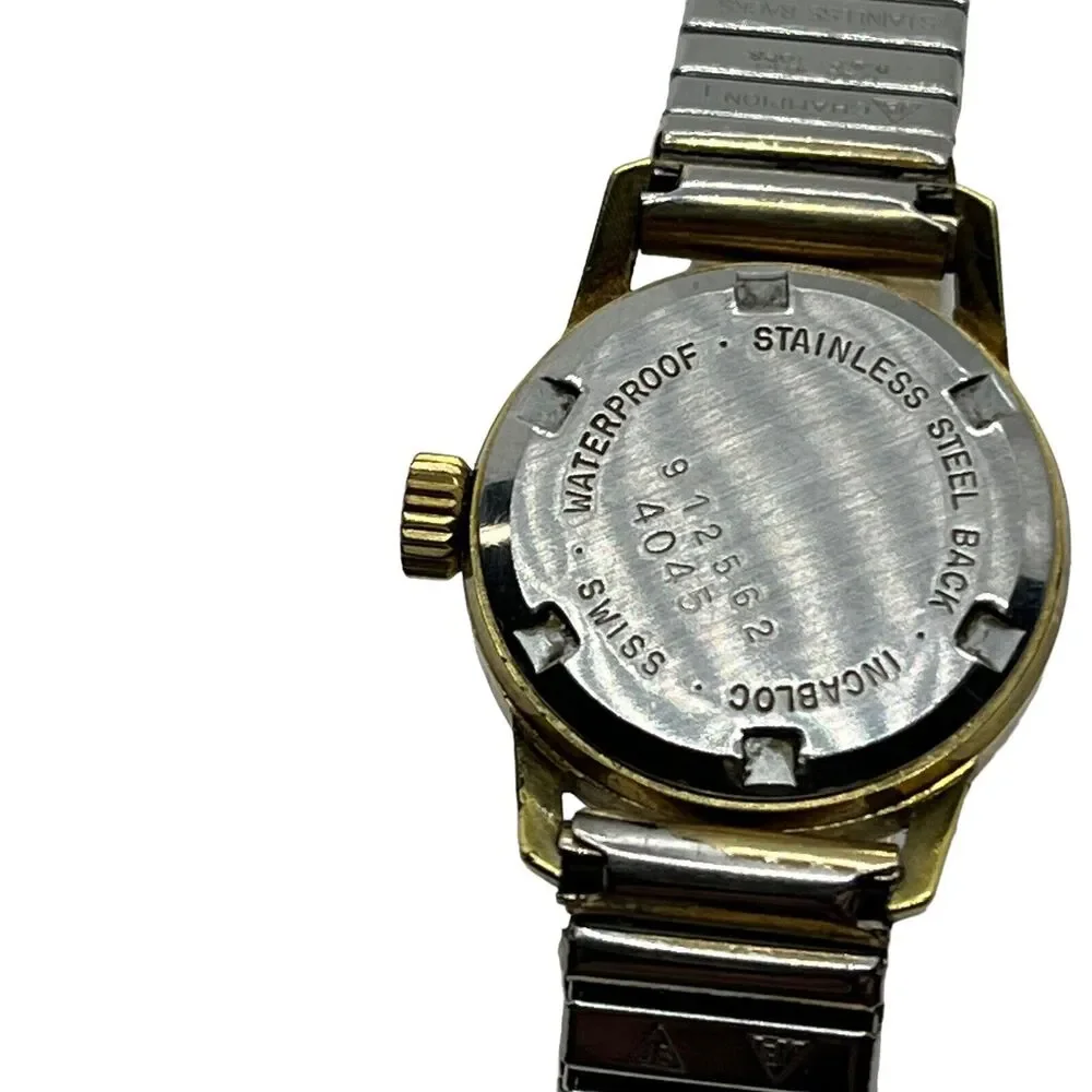 Voltaire Incabloc Watch Women's Vintage Swiss Waterproof Scuffed Gold Tone